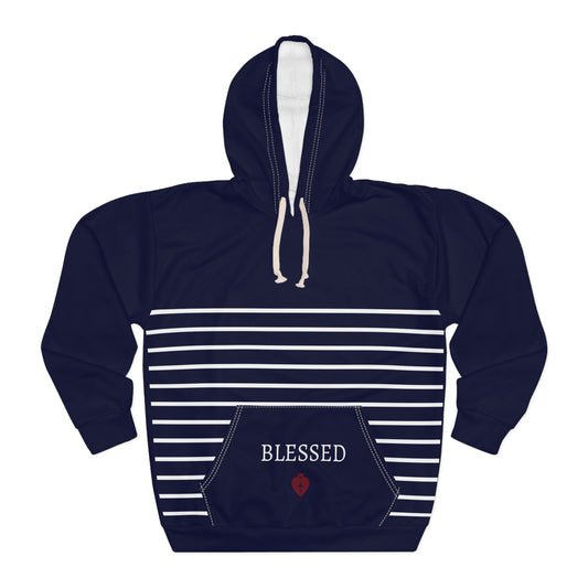 Overflow White Line Christian Hoodie