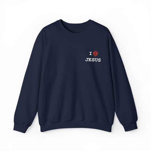 I LOVE JESUS Crewneck Sweatshirt Shadow color