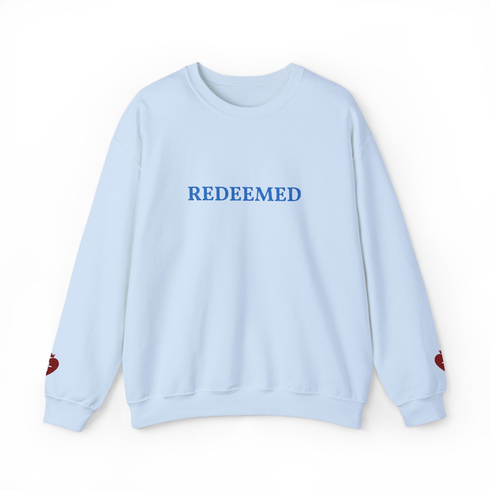 Christian Women's Crewneck "Redeemed"Sweatshirt Green line