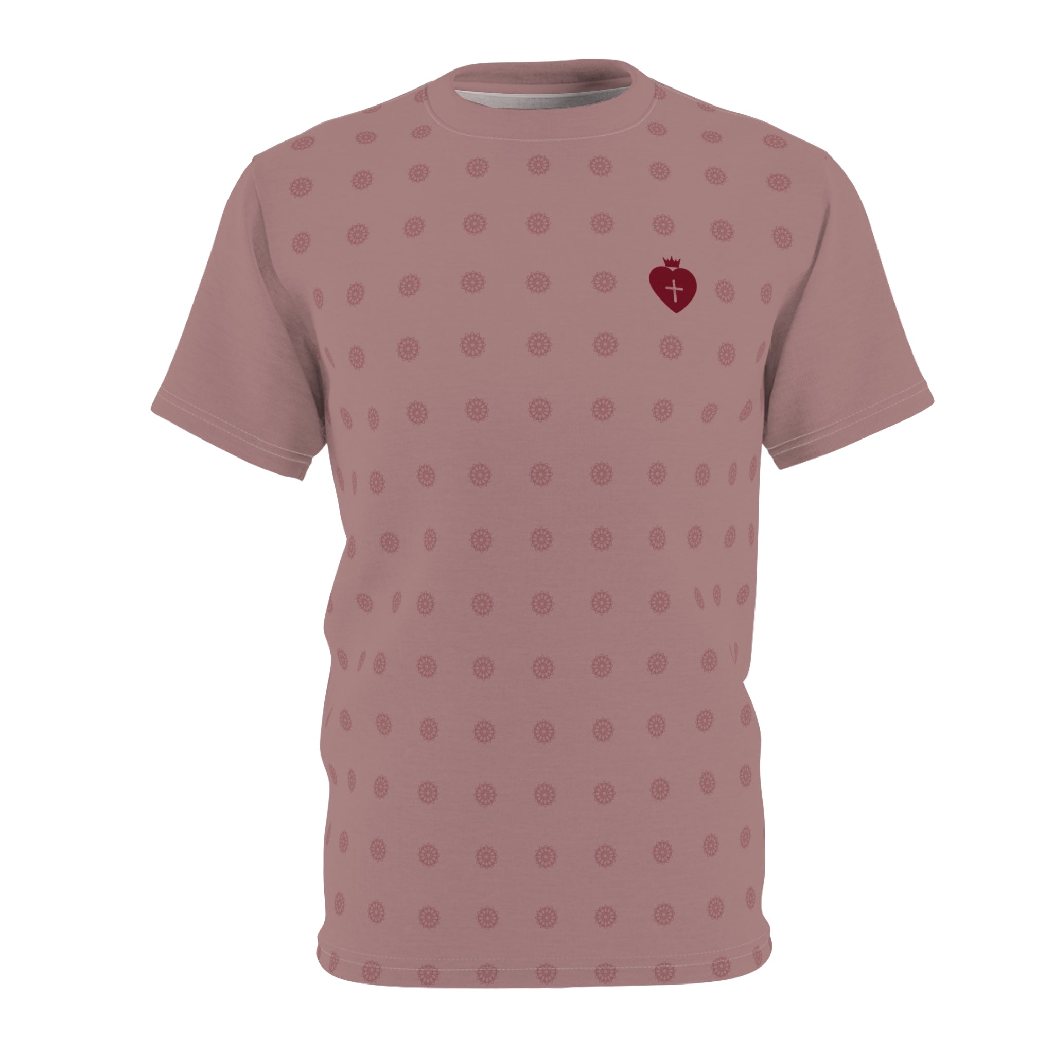 Christian Heart Cross Cut & Sew Tee