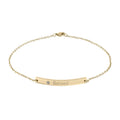 Curved Bar Anklet (Engraving) Black
