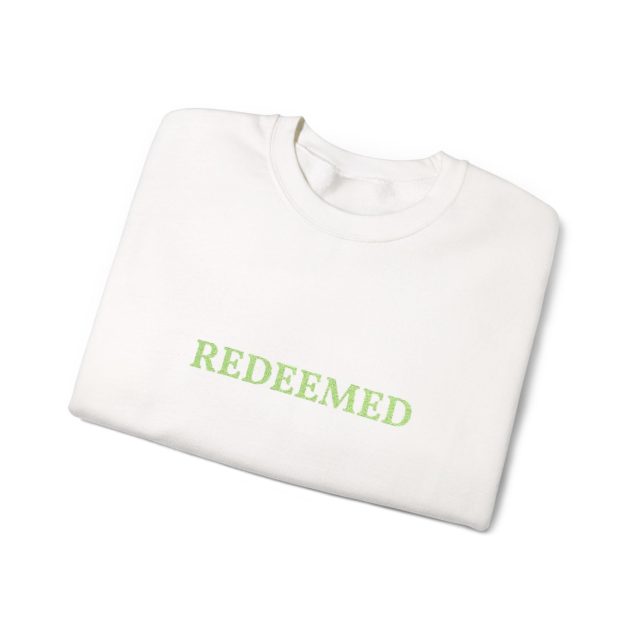 Christian Women's Crewneck "Redeemed"Sweatshirt Green