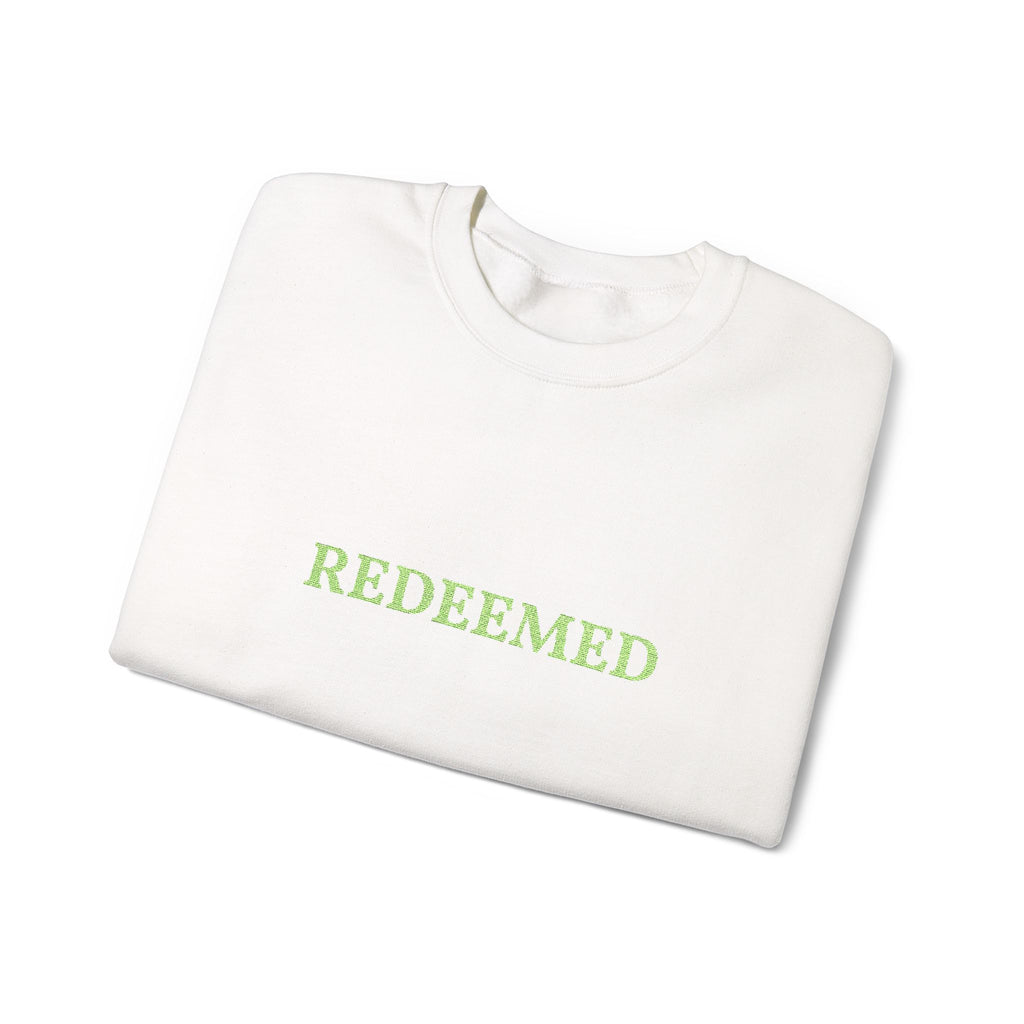 Christian Women's Crewneck "Redeemed"Sweatshirt Green