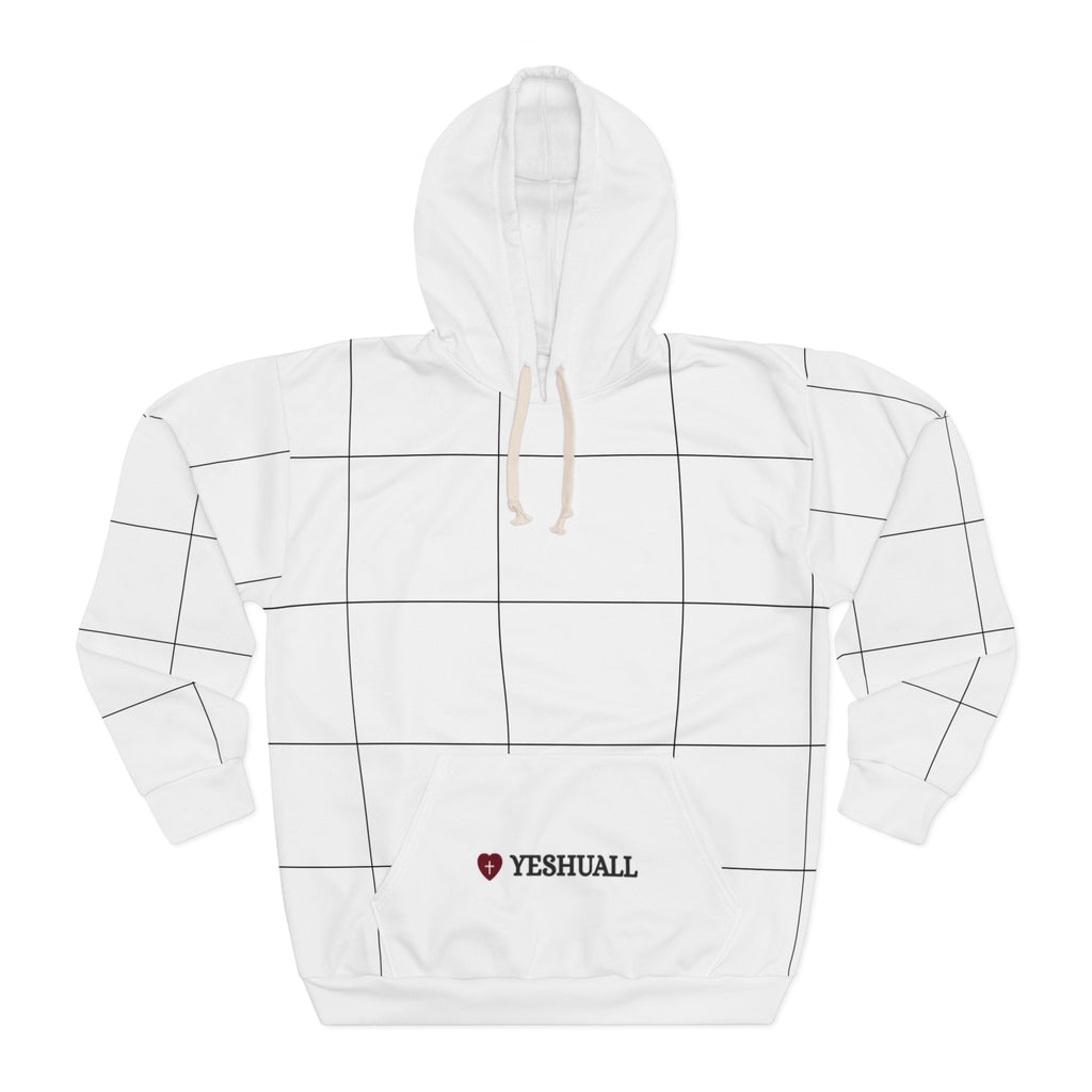 Unisex Pullover Hoodie (AOP) Overflow White
