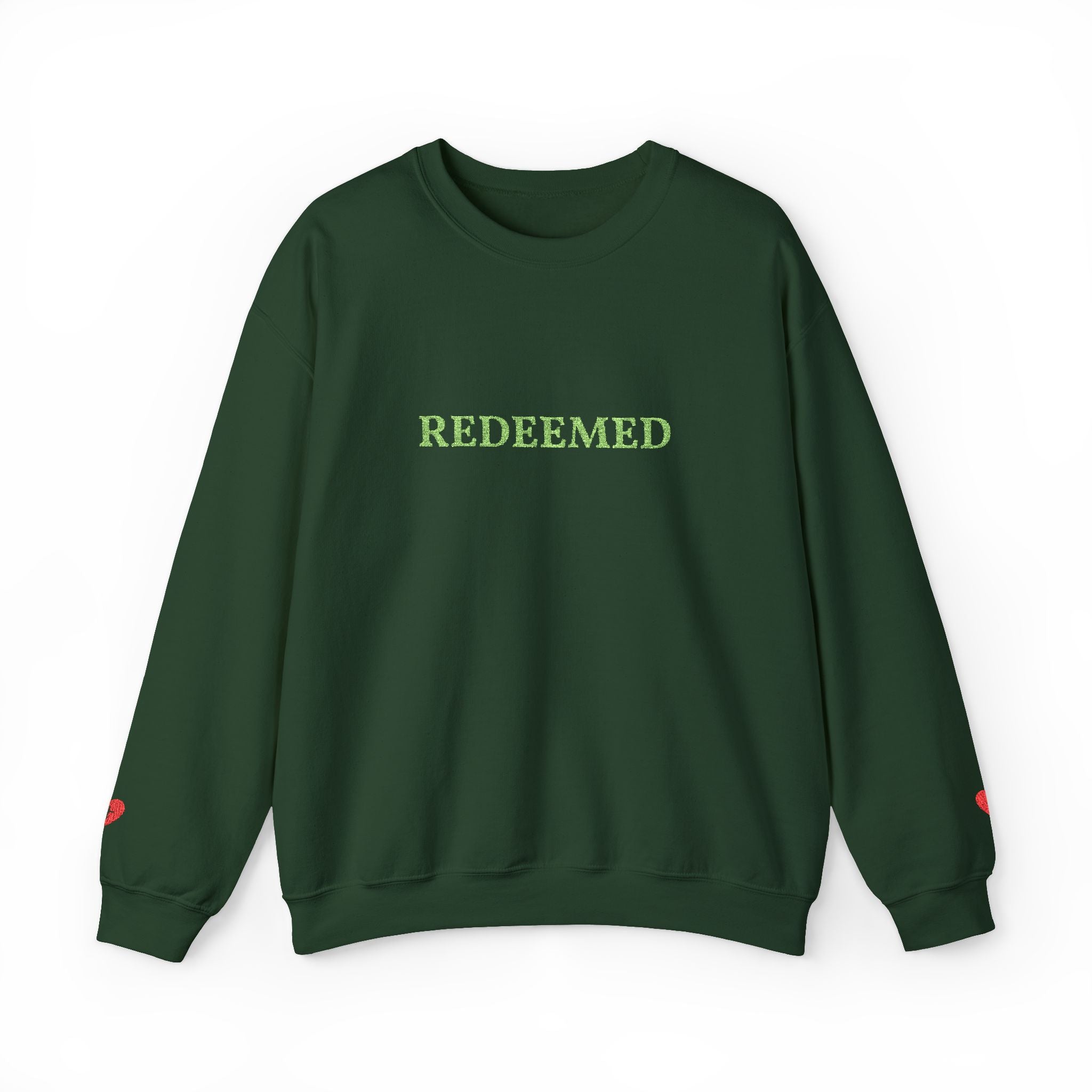 Christian Women's Crewneck "Redeemed"Sweatshirt Green