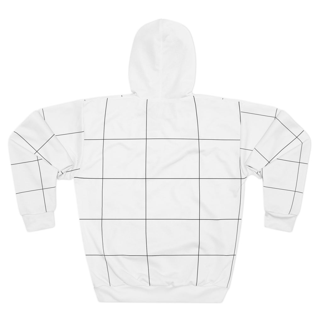 Unisex Pullover Hoodie (AOP) Overflow White