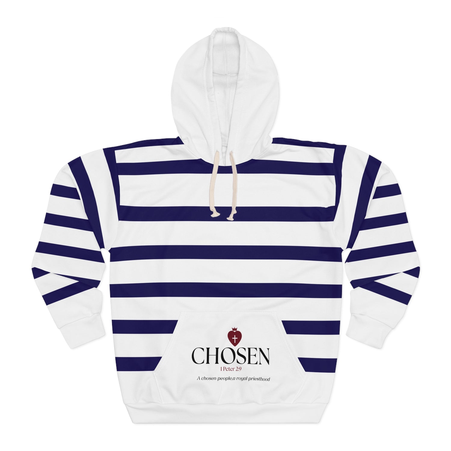 Faith-based Hoodie White Blue