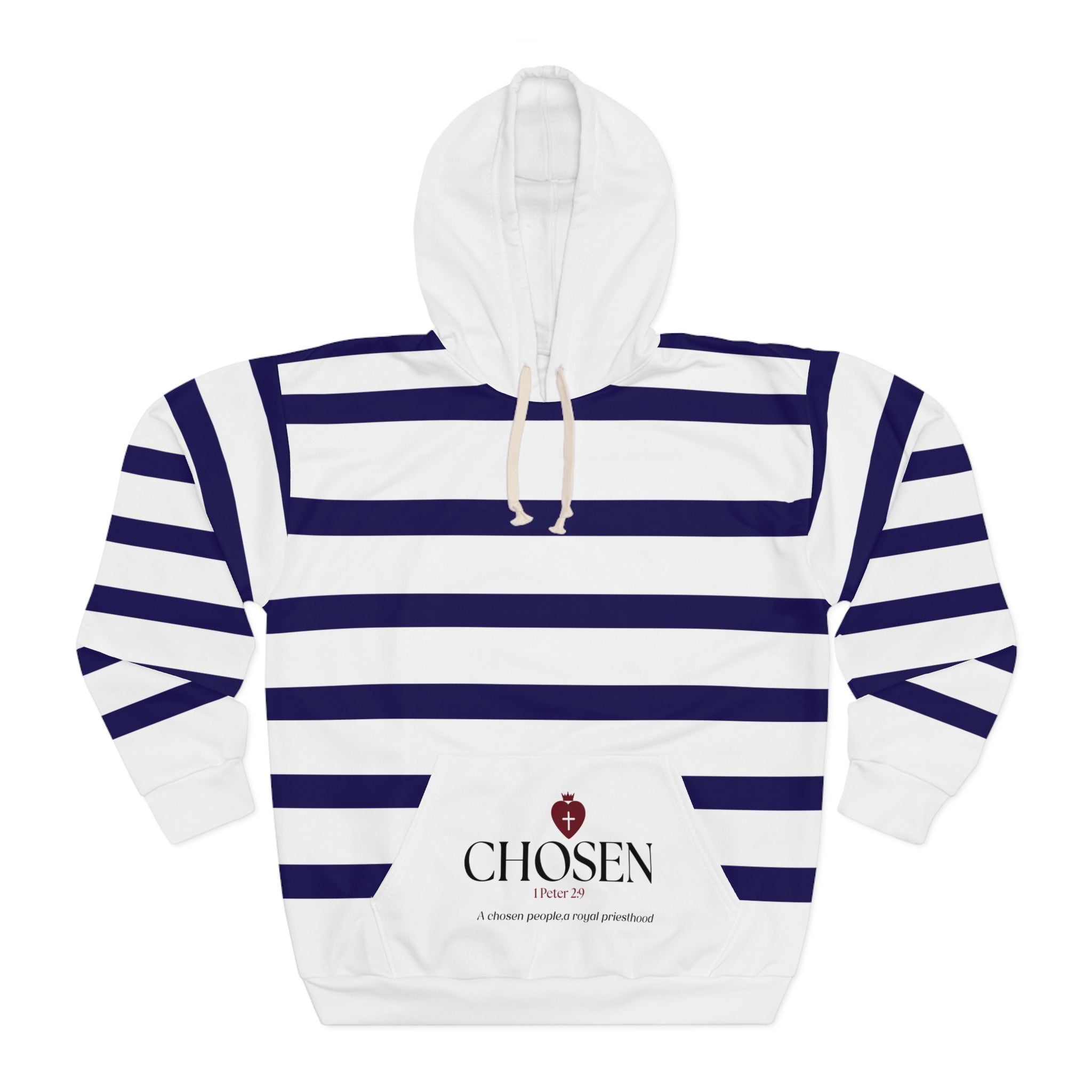 Faith-based Hoodie White Blue