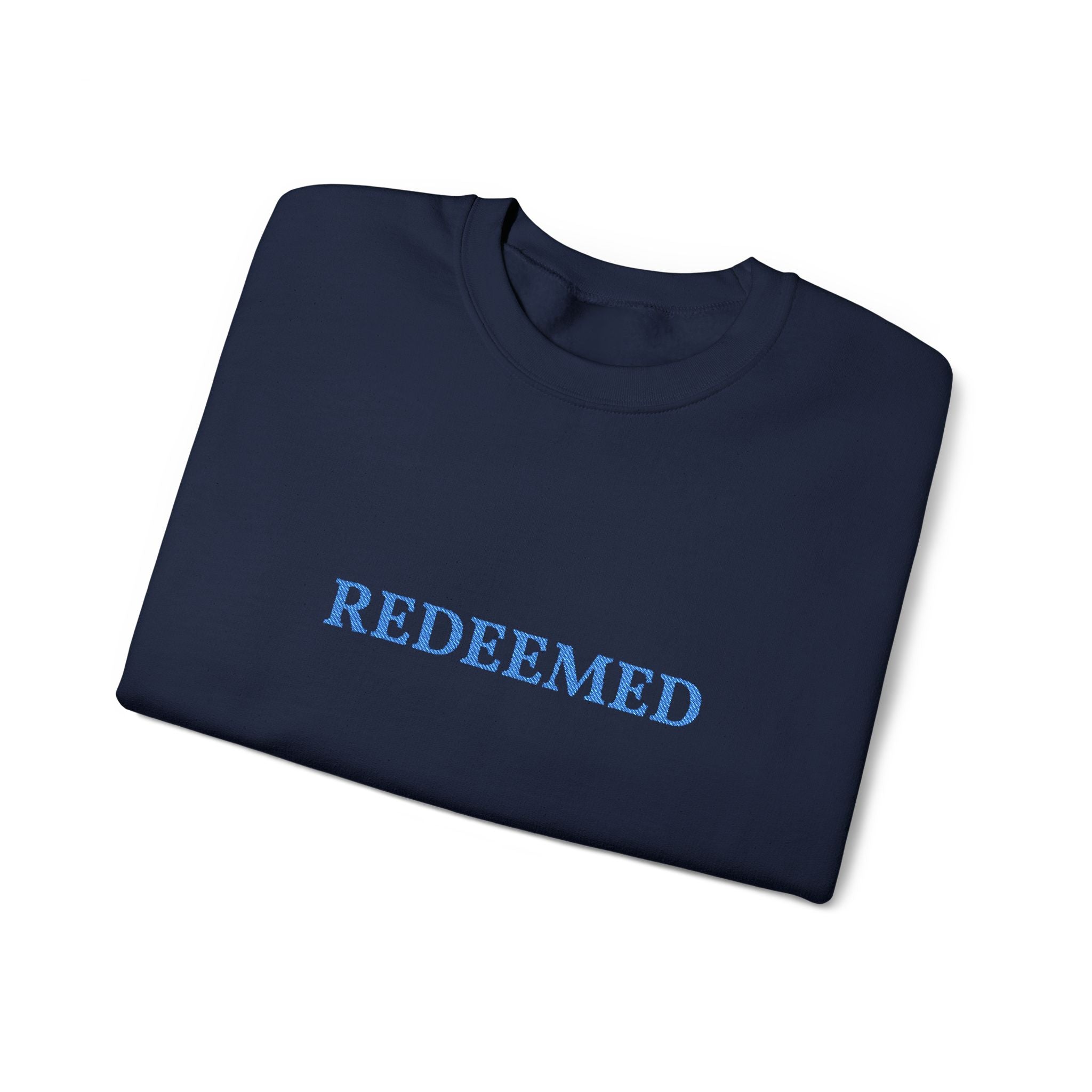 Christian Women's Crewneck "Redeemed"Sweatshirt Green line