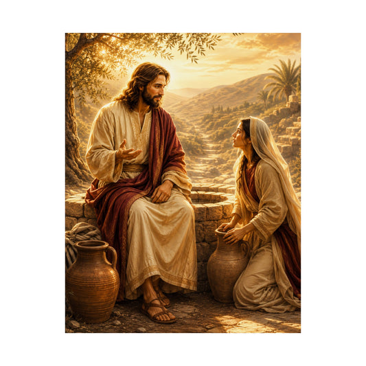 Jesus & the Samaritan Woman John 4 Christian Wall Art