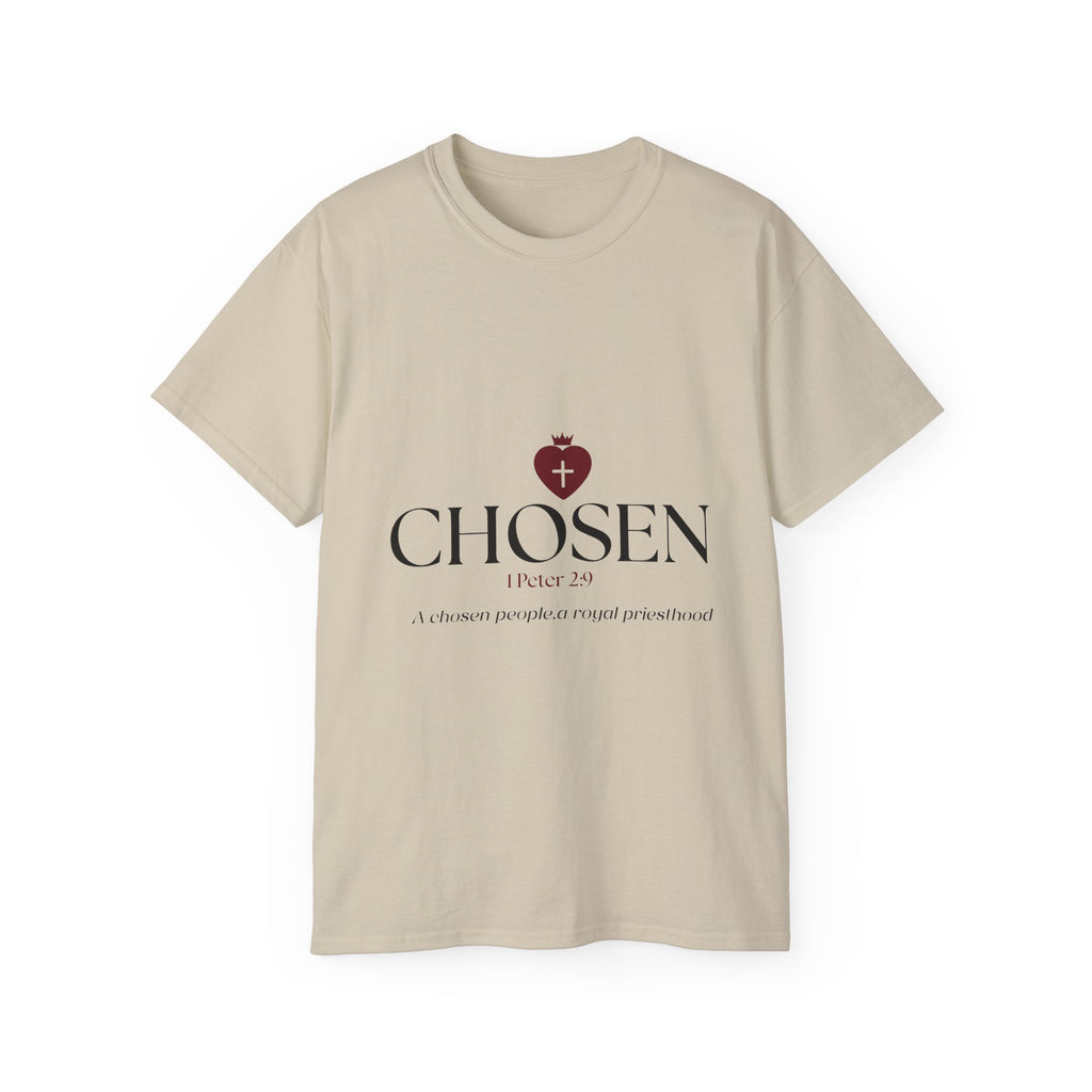 Christian T-Shirt_"CHOSEN" Peter 1:29 Bible