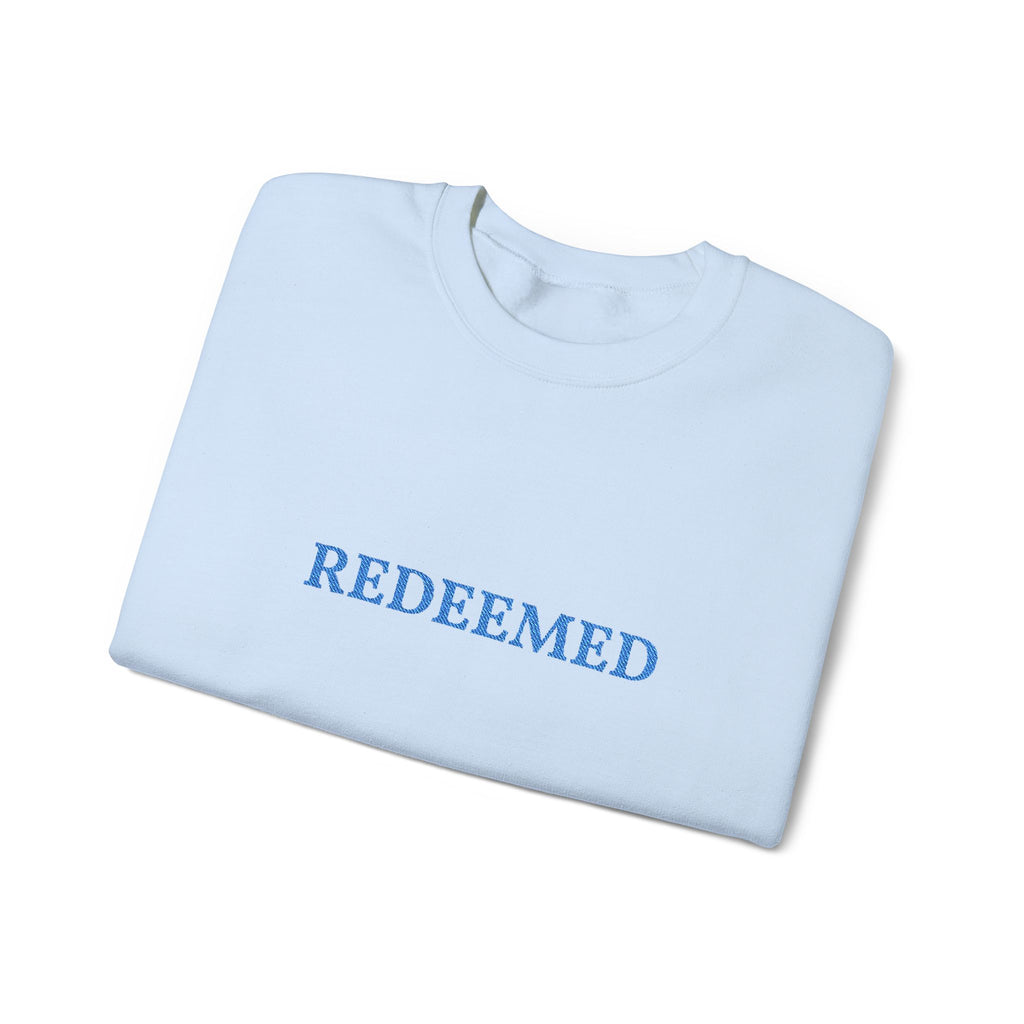 Christian Women's Crewneck "Redeemed"Sweatshirt Green line