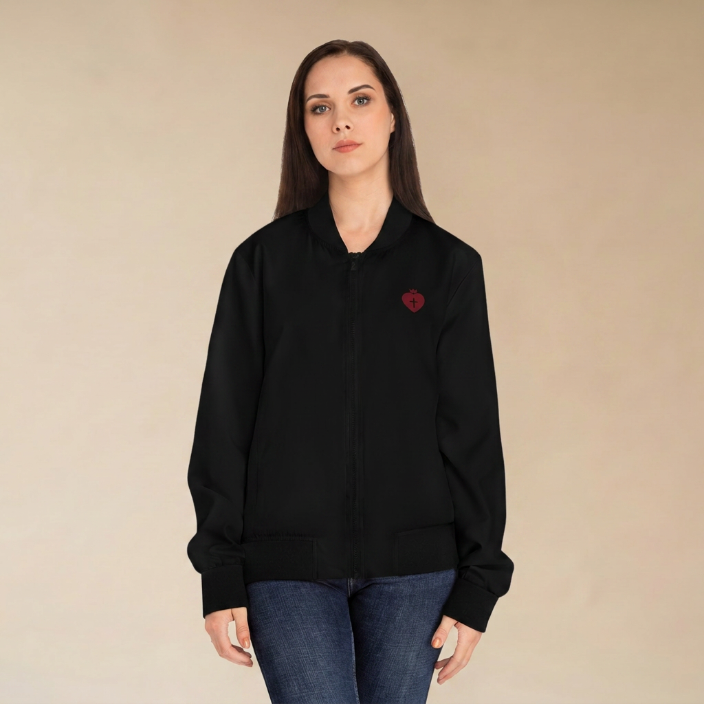 The King's Banner – Heart Cross Women's Bomber Jacket