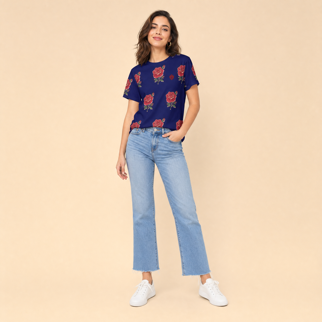 Heart Cross Christian Heart Cross Tee