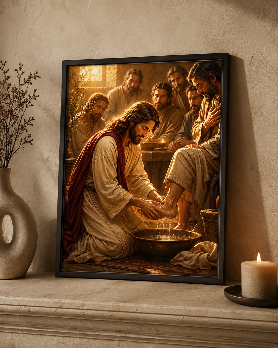 Servant King John 13 Christian Wall Art