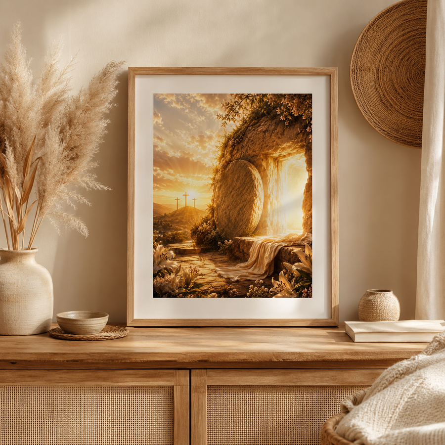 He Is Risen Resurrection Christian Wall Art