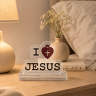 I Love Jesus Acrylic Christian Desk Sign