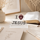 I Love Jesus Acrylic Christian Desk Sign