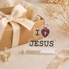 I Love Jesus Acrylic Christian Desk Sign