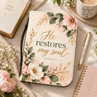HE RESTORES MY SOUL Christian Bible Cover