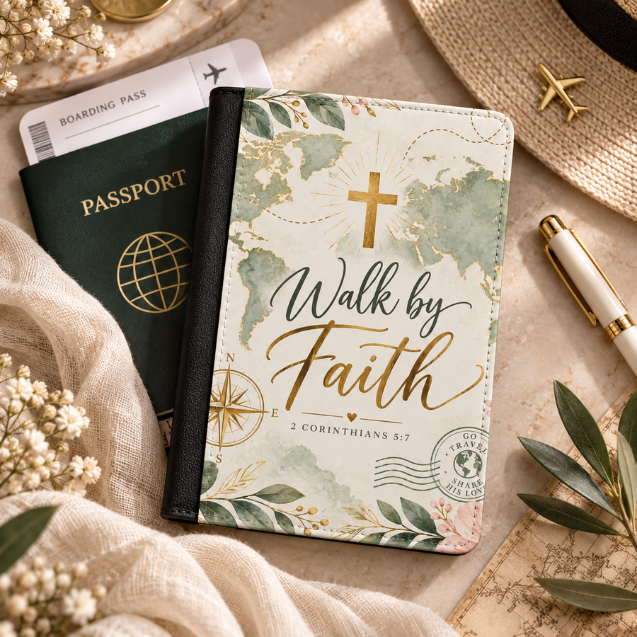 Personalized Walk by Faith 2 Corinthians 5:7 Passport Cover