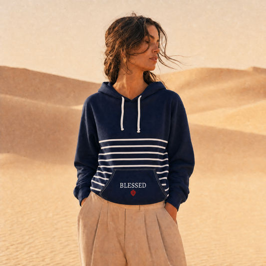 Overflow White Line Christian Hoodie