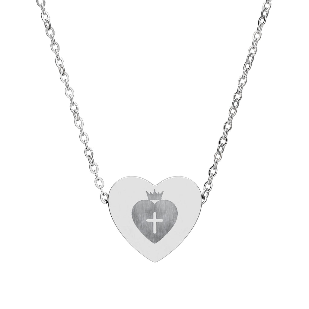 Christian Heart Necklace (Engraving) YESHUALL