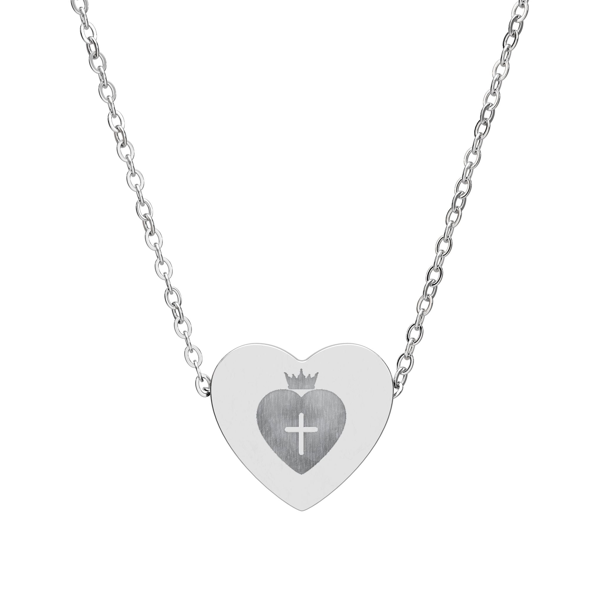 Christian Heart Necklace (Engraving) YESHUALL