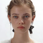 Celestial Cross Tassel Earrings