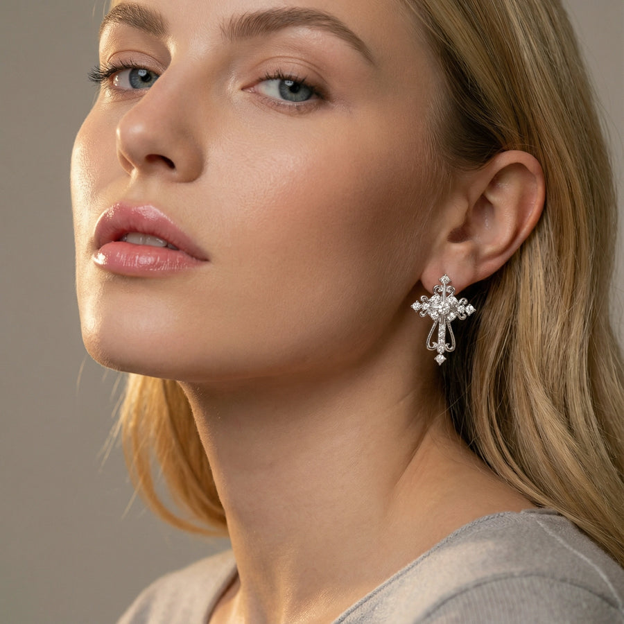Divine Grace Cross Earrings