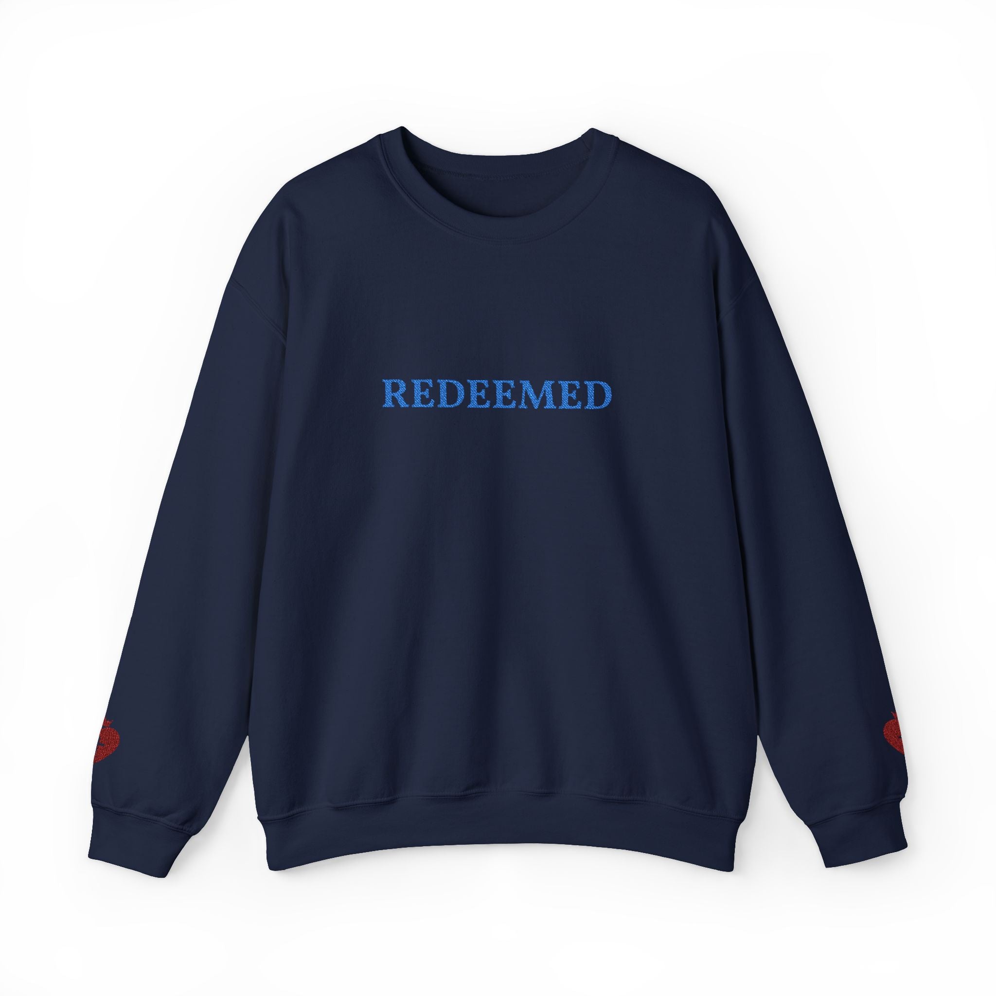 Christian Women's Crewneck "Redeemed"Sweatshirt Green line
