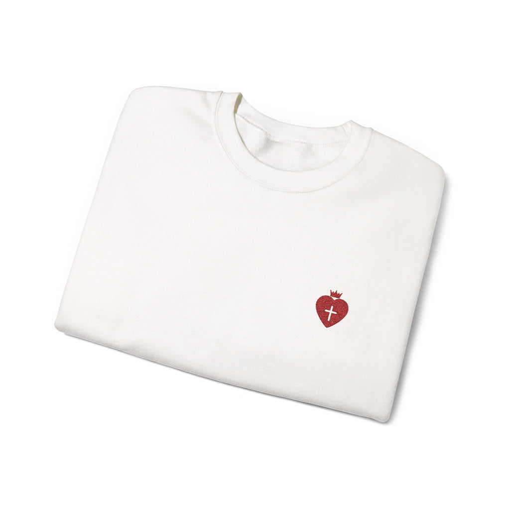 "Heart Cross" Christian Women's Crewneck Sweatshirt