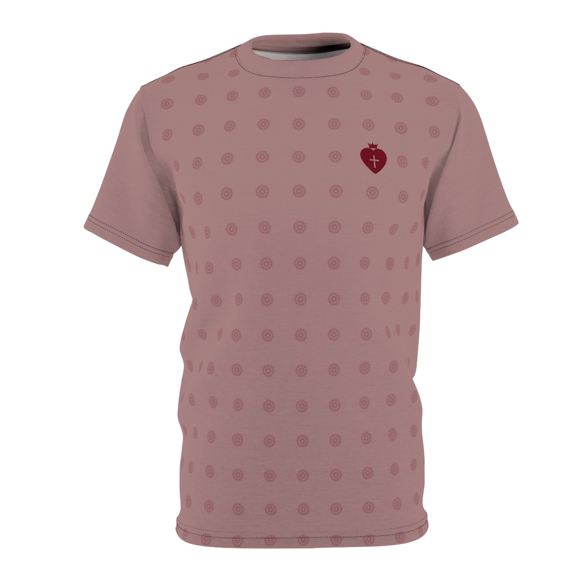 Christian Heart Cross Cut & Sew Tee