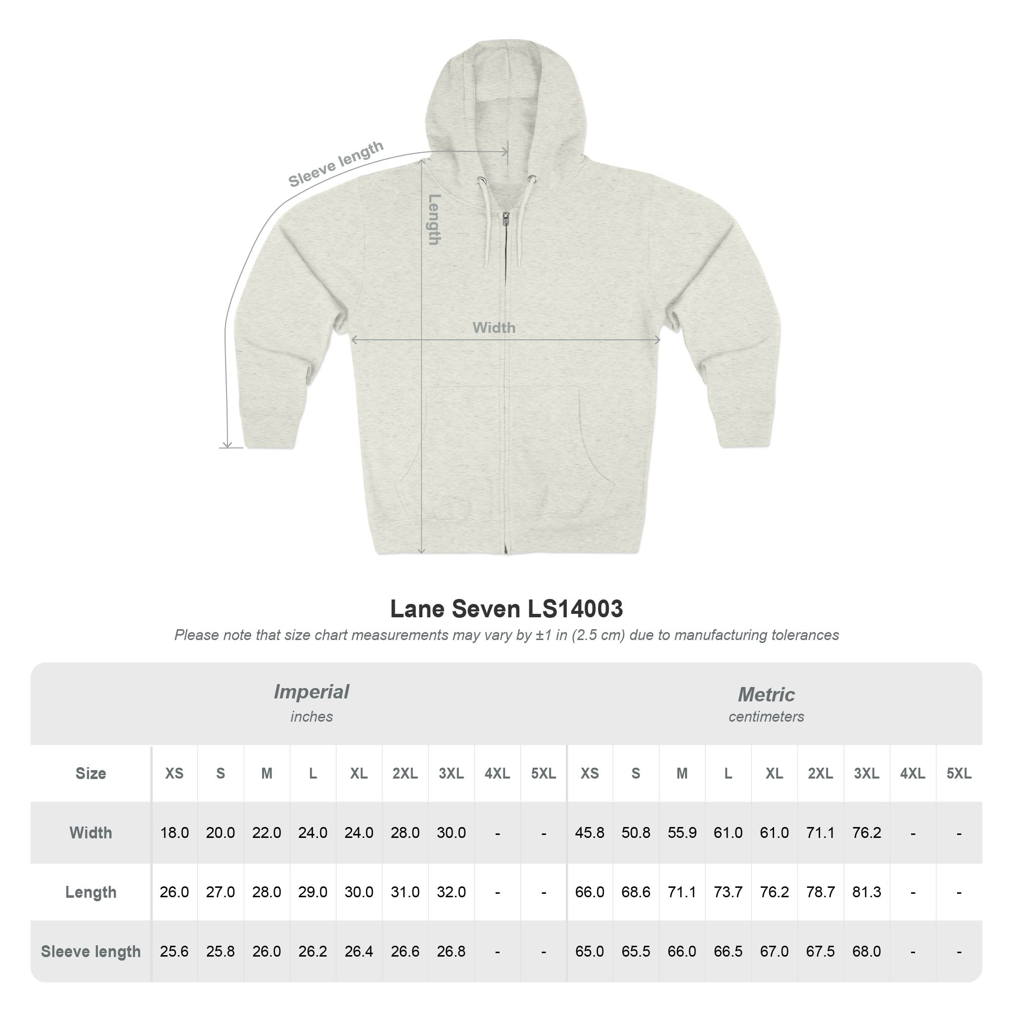 Unisex Zip Hoodie