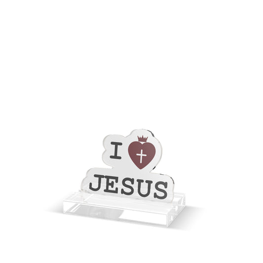 I Love Jesus Acrylic Christian Desk Sign