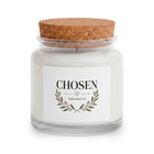 CHOSEN 4-Piece Blush & Bloom Gift Set (Candle, Blanket, Crochet Bouquet, Bow Clip)