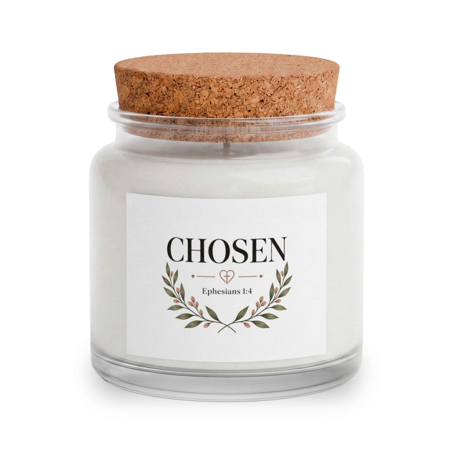 CHOSEN 4-Piece Blush & Bloom Gift Set (Candle, Blanket, Crochet Bouquet, Bow Clip)