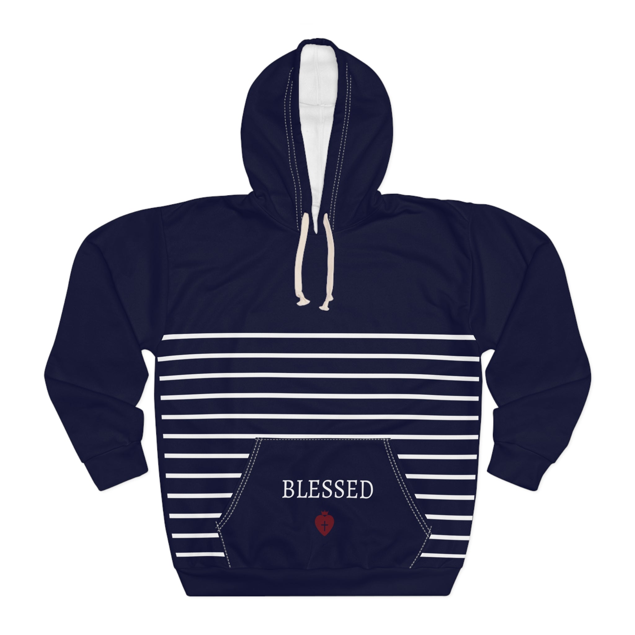 White line Hoodie Overflow White