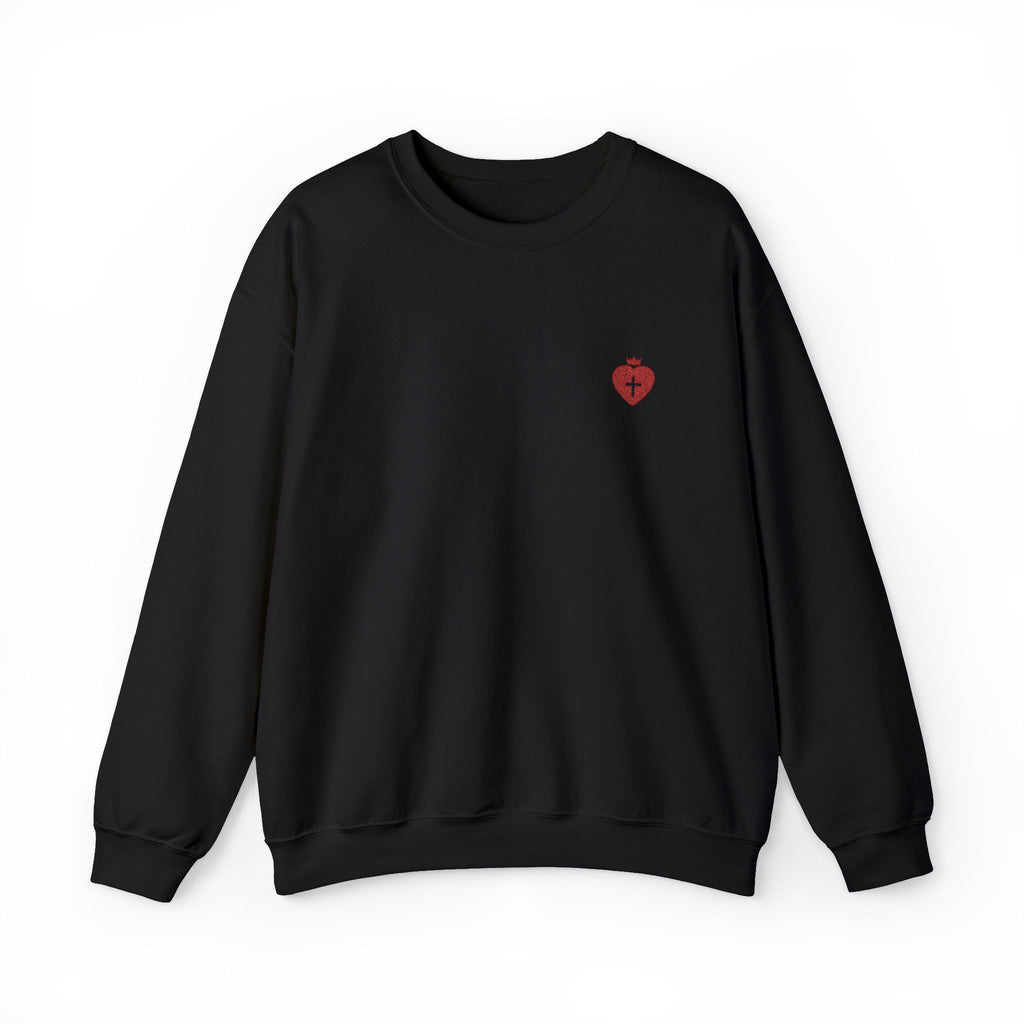 "Heart Cross" Christian Women's Crewneck Sweatshirt