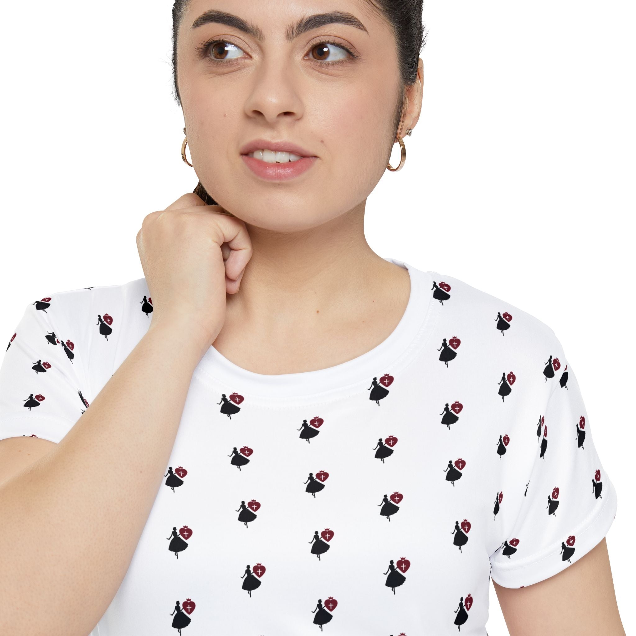 Christian Women's Short Sleeve Shirt Faith-filled Woman