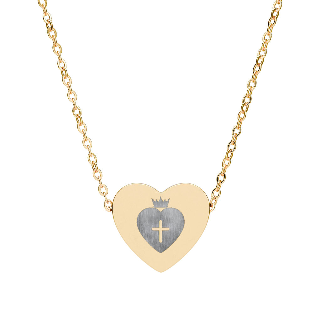 Christian Heart Necklace (Engraving) YESHUALL