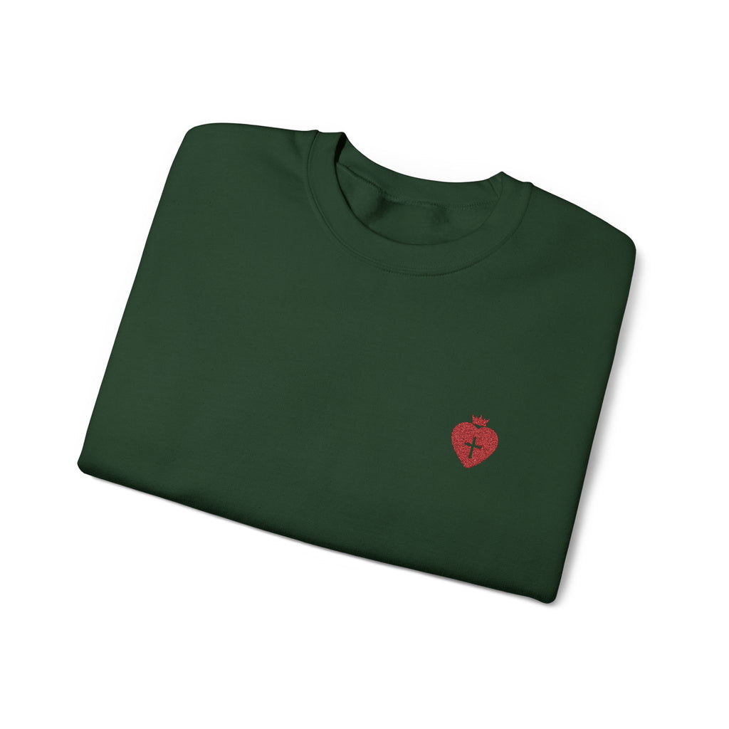 "Heart Cross" Christian Women's Crewneck Sweatshirt