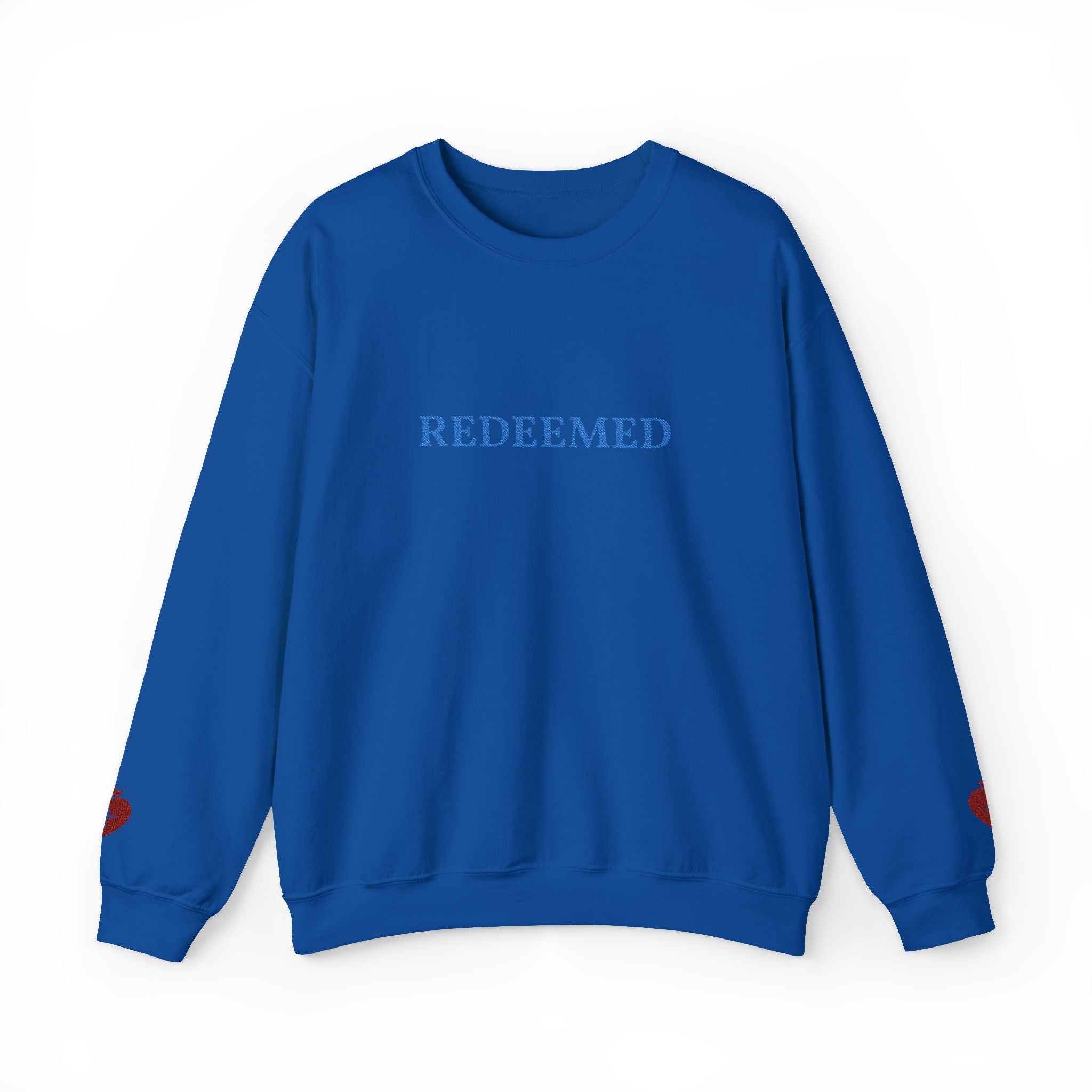 Christian Women's Crewneck "Redeemed"Sweatshirt Green line