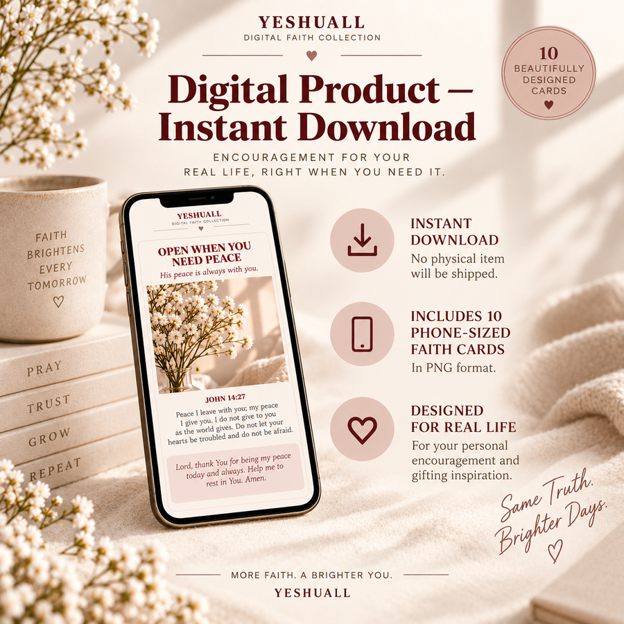 Open When You Need God 40 Digital Faith Cards