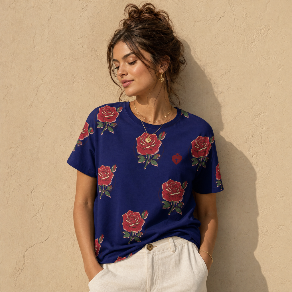 Heart Cross Christian Heart Cross Tee