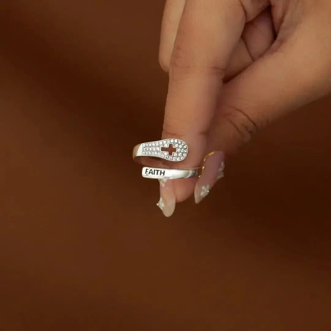 Adjustable Cross Cut Out Ring - YESHUALL