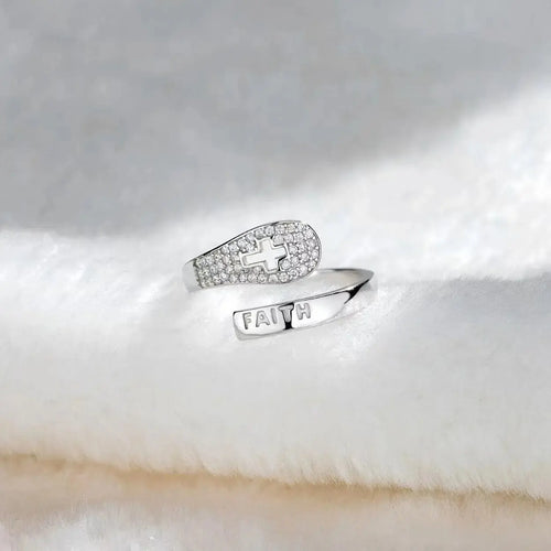 Adjustable Cross Cut Out Ring - YESHUALL