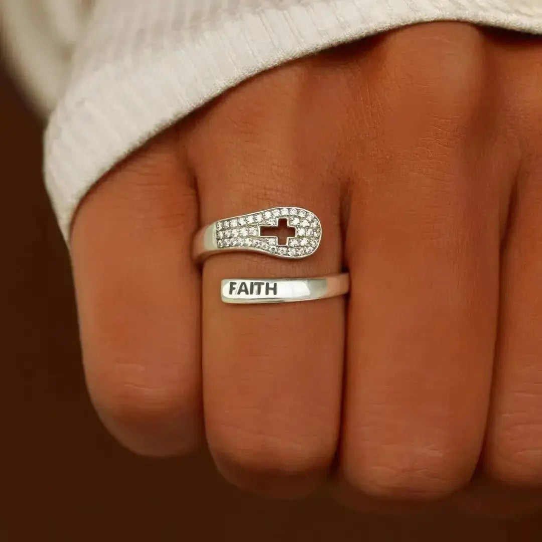 Adjustable Cross Cut Out Ring - YESHUALL