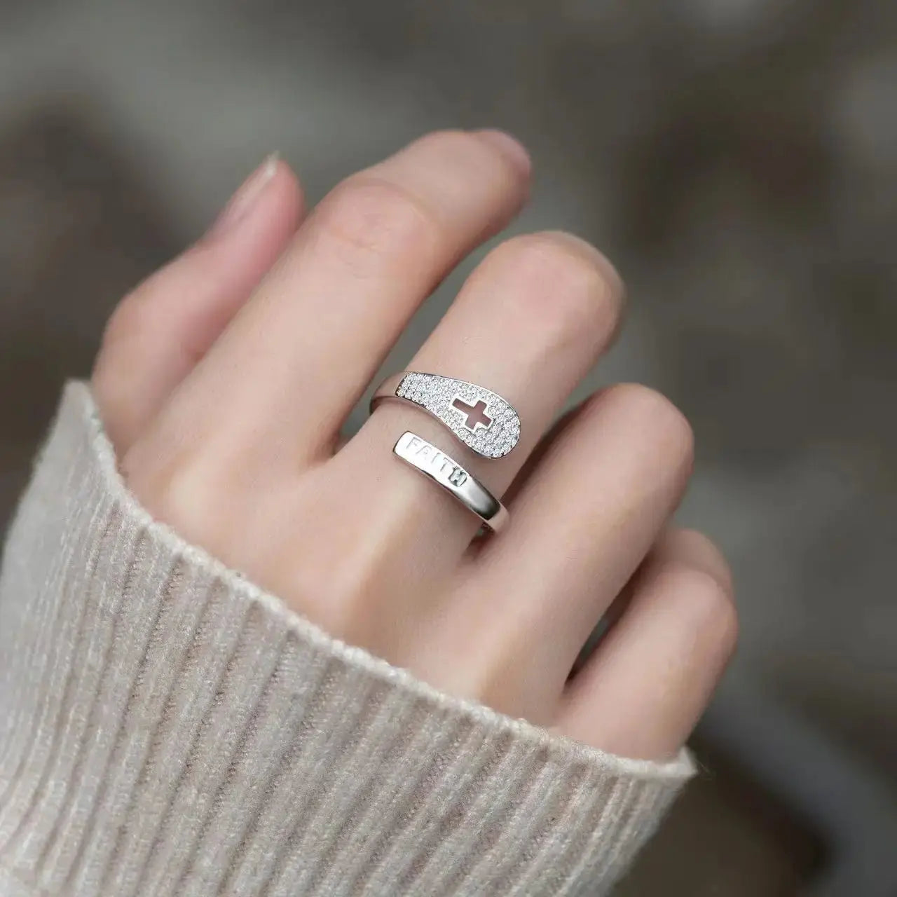 Adjustable Cross Cut Out Ring - YESHUALL