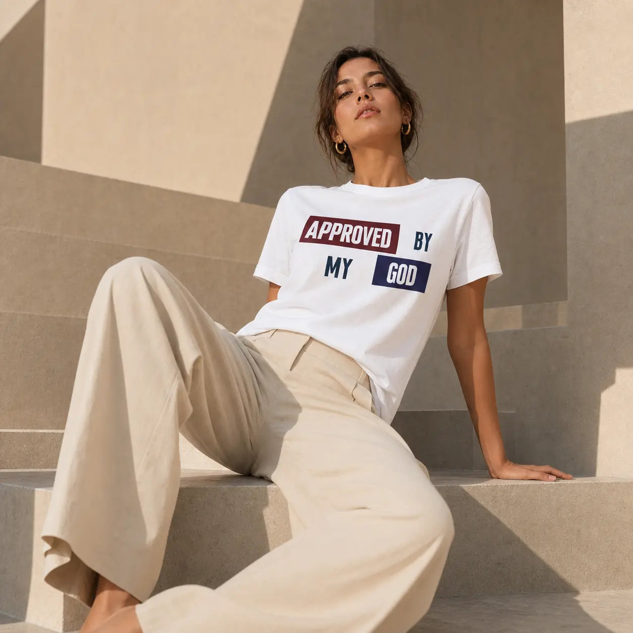 "Approved by my God" Christian Women's T-Shirt | Faith Graphic Tee - YESHUALL
